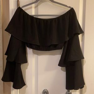 Tobi Black off the shoulder shirt